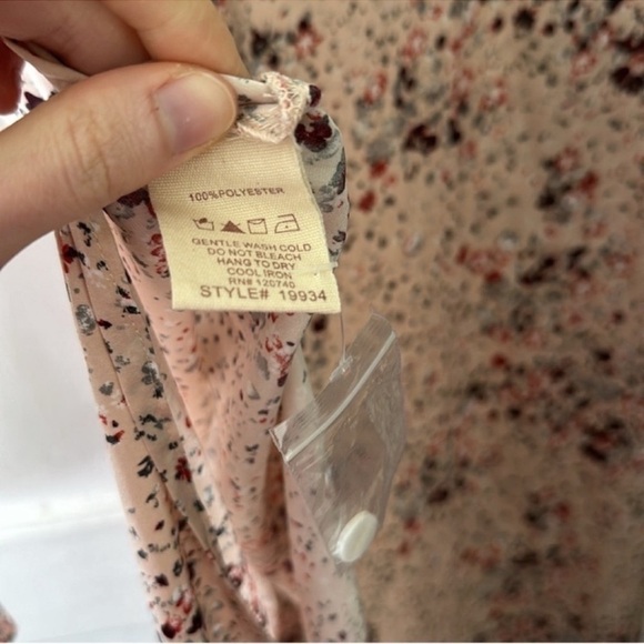 Mystree Boho Pink Floral Longline Button Down Long Sleeve Shirt Top - Picture 8 of 8